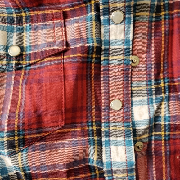 Levi's Plaid Western Button Up - Red 🌶 - Picture 7 of 8